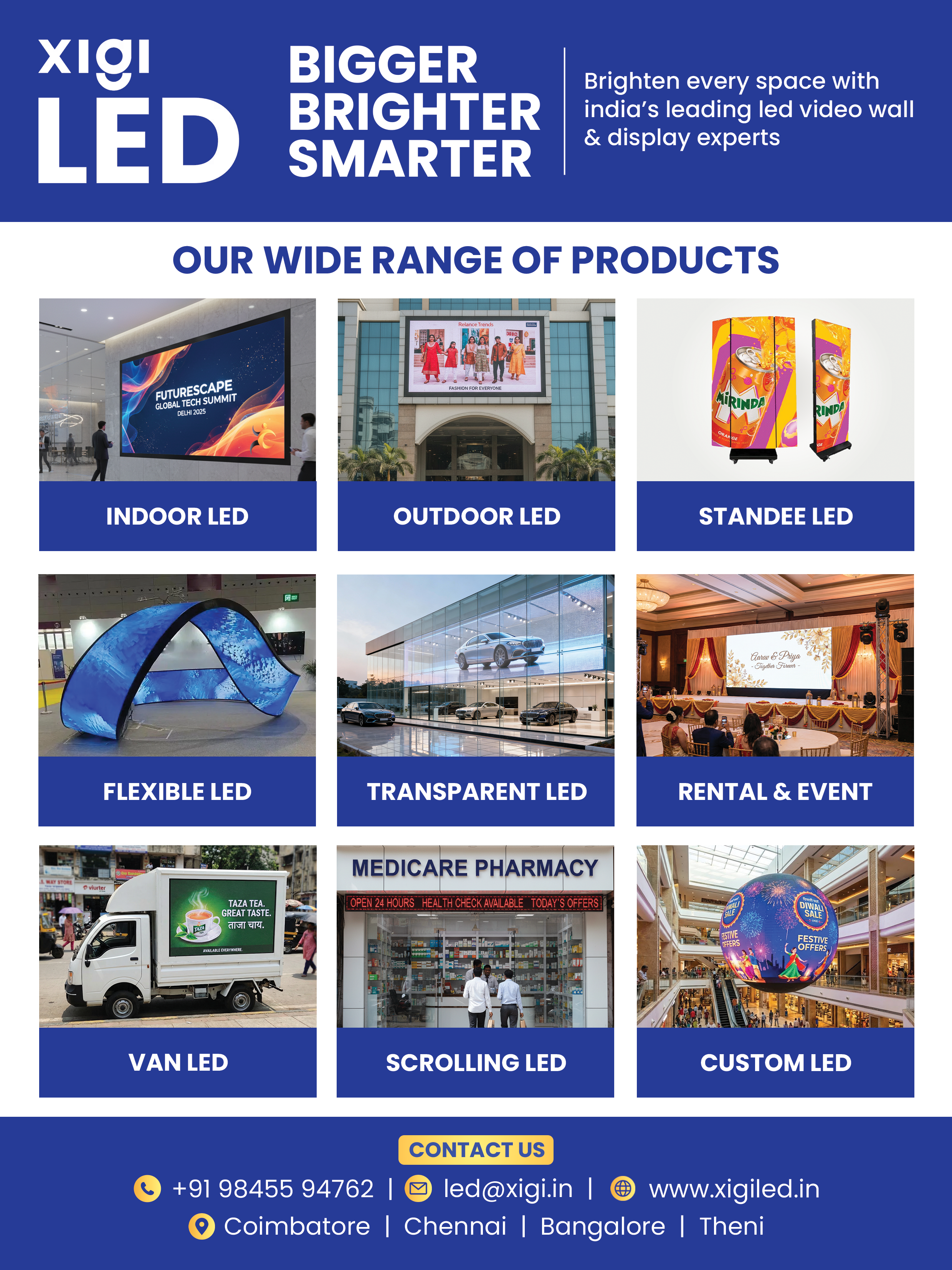 Xigi LED brochure front cover