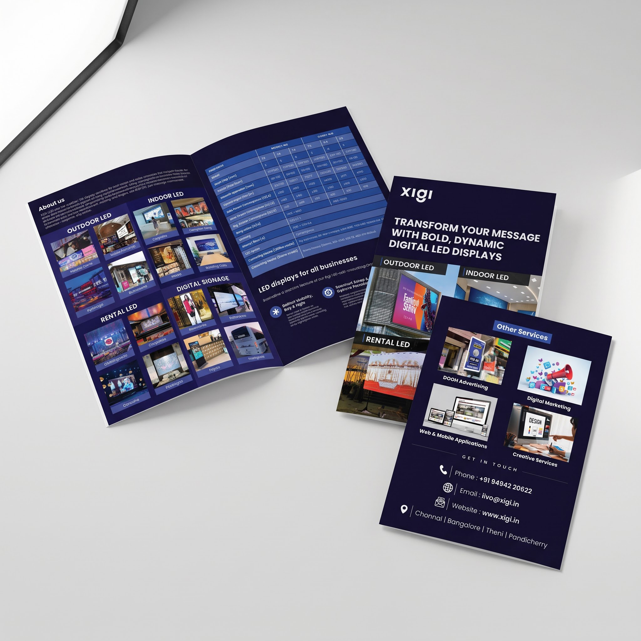 Corporate brochure interior mockup