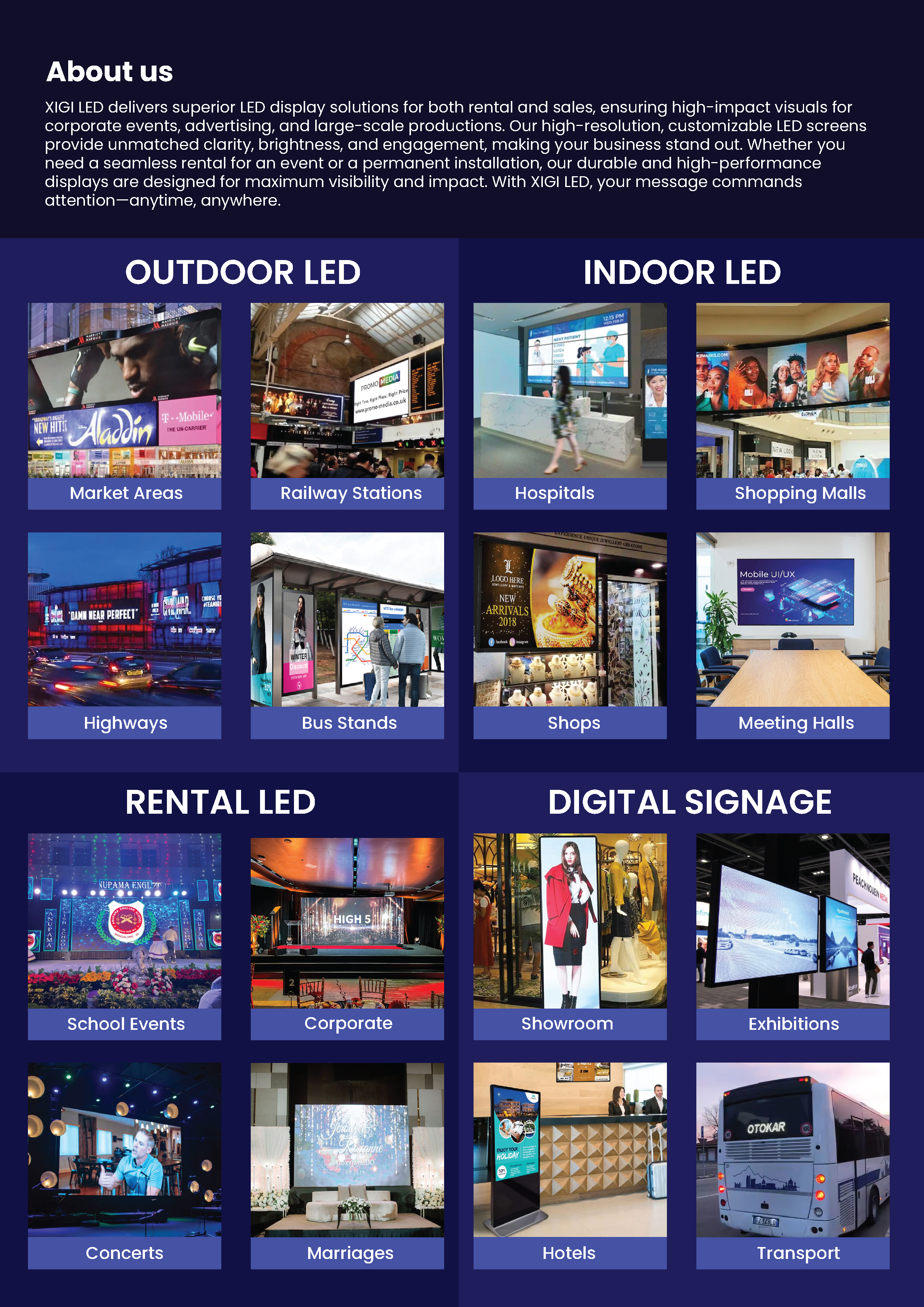 Corporate brochure overview spread