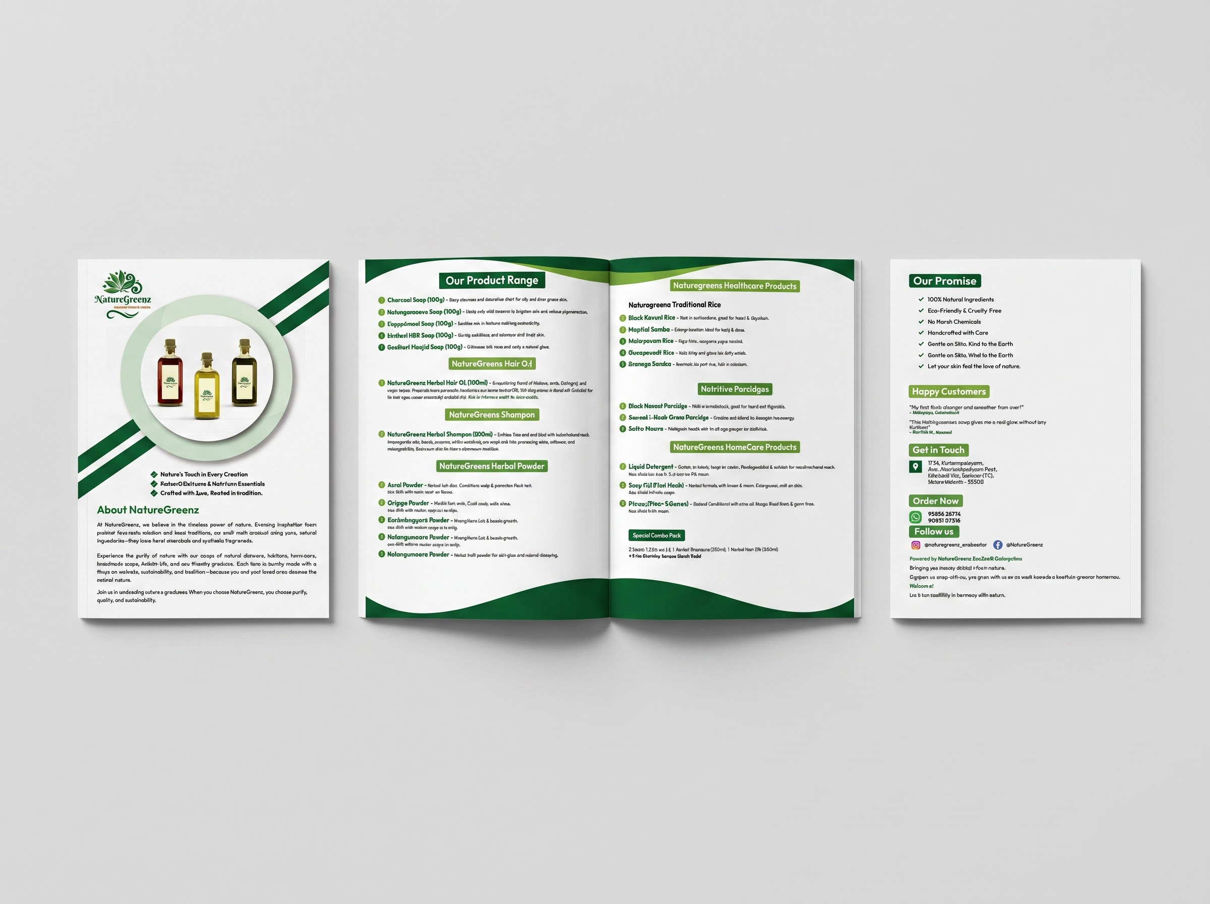 NatureGreenz brochure main mockup