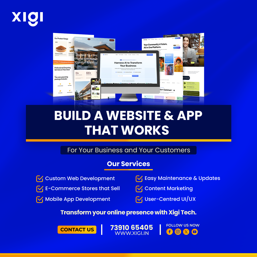 XIGI TECH web and app services